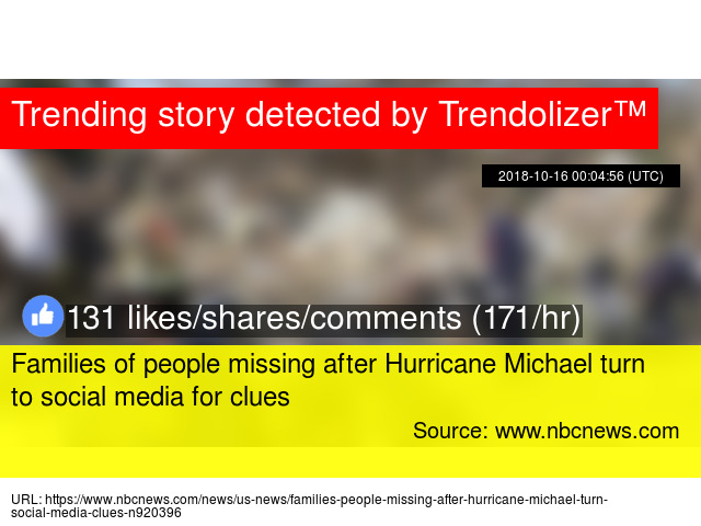 Families Turn To Social Media With >> Families Of People Missing After Hurricane Michael Turn To Social Families Turn To Social Media With >> Families Of People Missing After Hurricane Michael Turn To Social